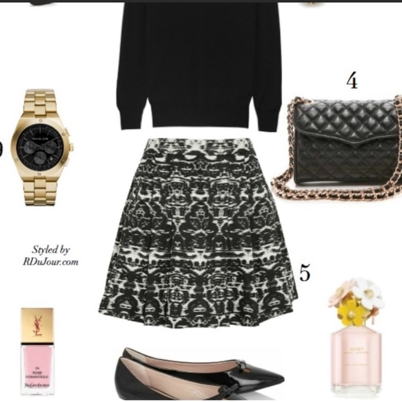 J. Crew Blurred Ikat Print Pleated Skirt - Picture 10 of 10